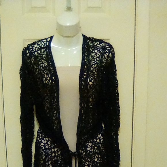 Rampage Sweaters - Rampage Crocheted Cardigan / Coverup